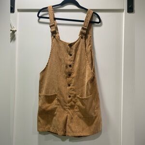 SHEIN Tan Corduroy Jumpsuit